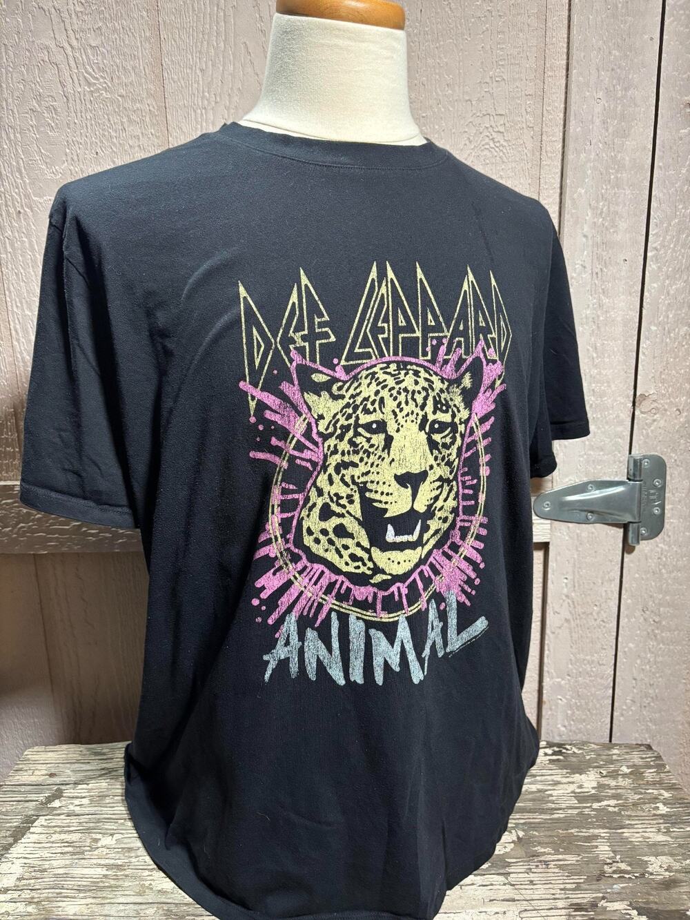Def Leppard Animal black T-Shirt 3XL graphic band tee shirt hysteria era XXXL 3X